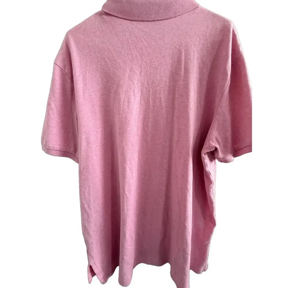 Polo Ralph Lauren Men Pink Classic Fit Polo Shirt XXL Heather Golf Tennis